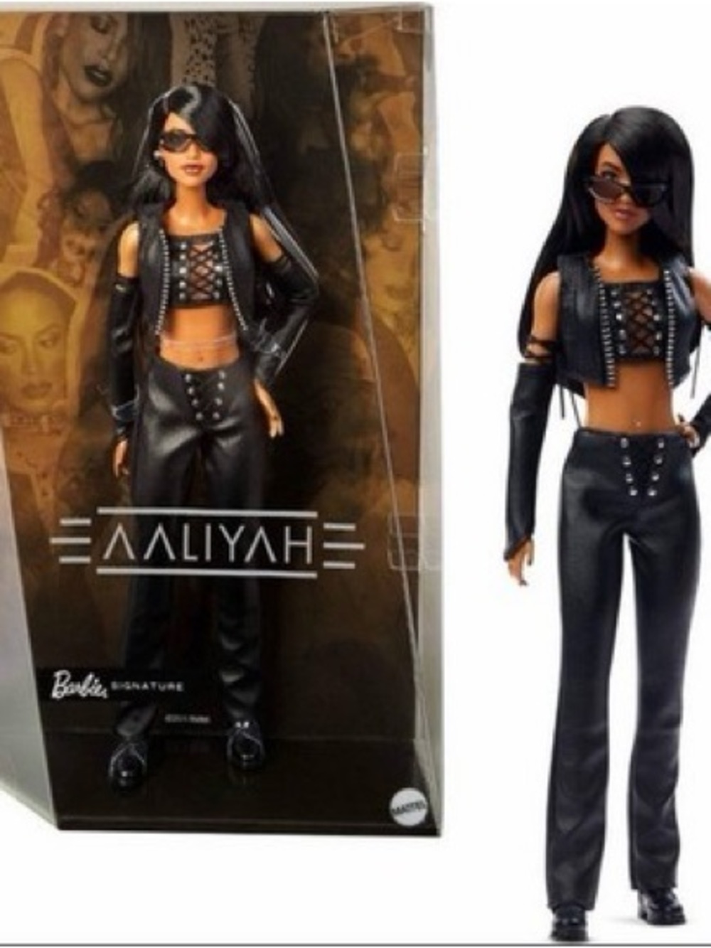 Barbie Aaliyah Black Leather-Inspired Outfit Doll